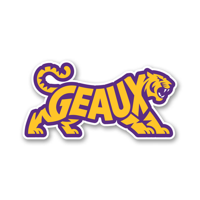 B&B Dry Goods LSU Tigers Geaux Silhouette Premium Vinyl Decal