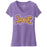 B&B Dry Goods LSU Tigers Geaux Silhouette Women's V-Neck T-Shirt - Heather Purple