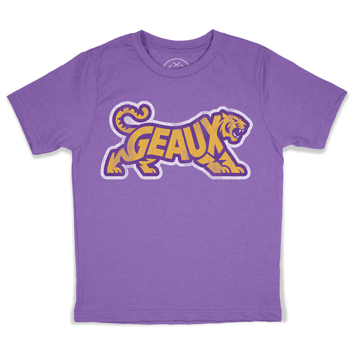 B&B Dry Goods LSU Tigers Geaux Silhouette Youth T-Shirt - Heather Purple