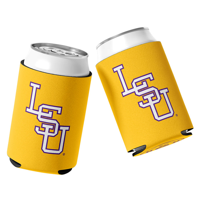 B&B Dry Goods LSU Tigers Interlock Stitched Neoprene Sublimated Double Sided Can Holder / Koozie - Gold