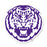B&B Dry Goods LSU Tiger Head Premium Vinyl Decal - Purple / White