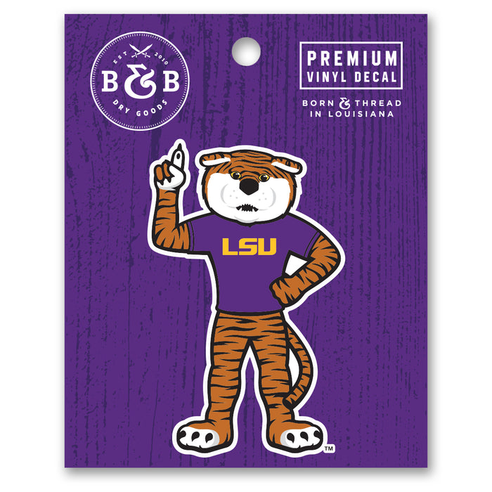 B&B Dry Goods LSU Tigers LSU Mike The Tiger Standing Premium Vinyl Decal