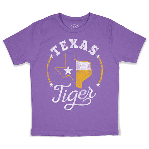 B&B Dry Goods LSU Tigers Texas Tigers Youth T-Shirt - Purple