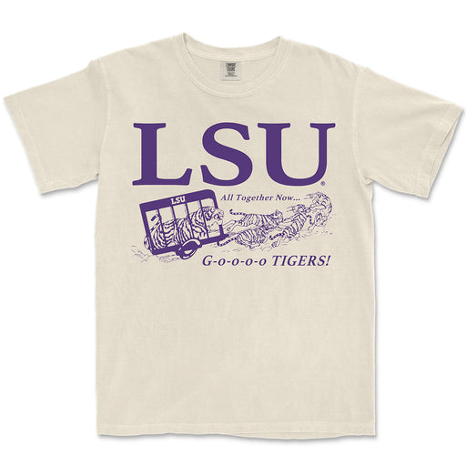B&B Dry Goods LSU Tigers The Archives All Together Now Garment Dyed T-Shirt - Ivory