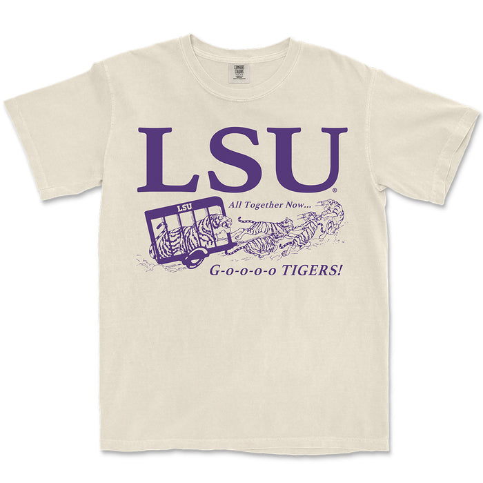 B&B Dry Goods LSU Tigers The Archives All Together Now Garment Dyed T-Shirt - Ivory