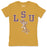B&B Dry Goods LSU Tigers The Archives Dunking Tiger Arch Women's Tri-Blend T-Shirt - Mustard