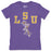 B&B Dry Goods LSU Tigers The Archives Dunking Tiger Arch Women's Tri-Blend T-Shirt - Purple