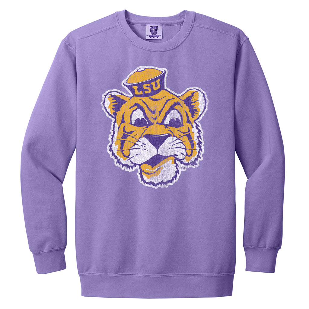 Bandana Vintage LSU Tigers – 1970s – Violet Et Jaune – Louisiana – Jamais Servi