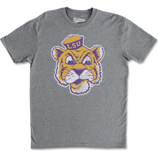 B&B Dry Goods LSU Tigers The Archives Beanie Mike Tri-Blend T-Shirt - Grey