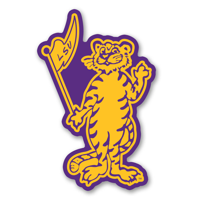 B&B Dry Goods LSU Tigers The Archives Pennant Mike Premium Vinyl Decal