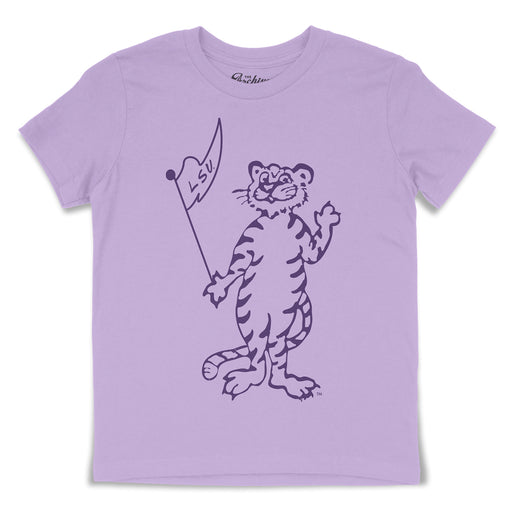 B&B Dry Goods LSU Tigers The Archives Pennant Mike Youth T-Shirt - Lavender