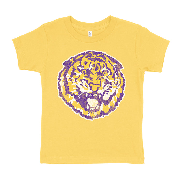 B&B Dry Goods LSU Tigers The Archives Round Vault Toddler T-Shirt - Gold Heather