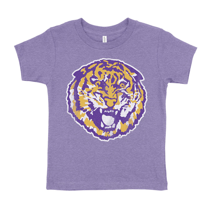 B&B Dry Goods LSU Tigers The Archives Round Vault Toddler T-Shirt - Wisteria Heather