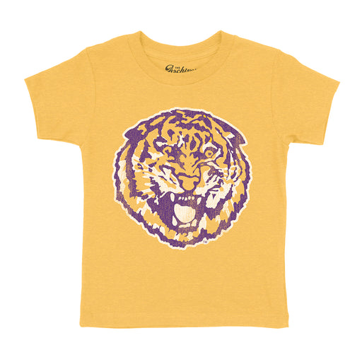 B&B Dry Goods LSU Tigers The Archives Round Vault Toddler T-Shirt - Gold Heather