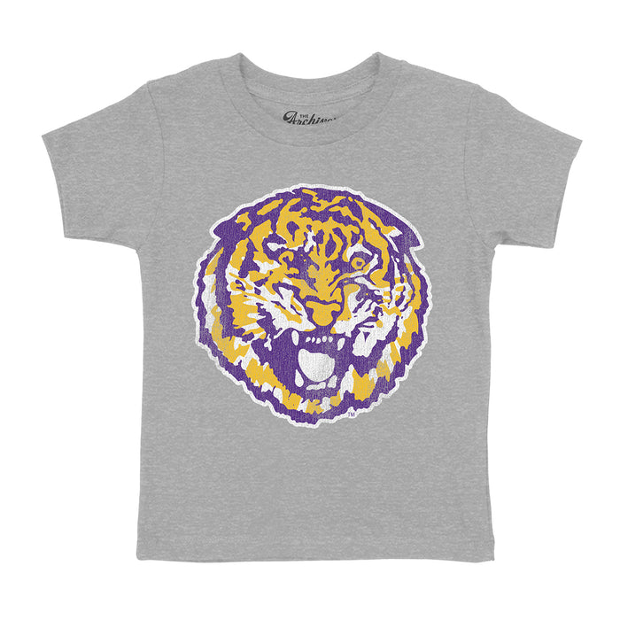 B&B Dry Goods LSU Tigers The Archives Round Vault Toddler T-Shirt - Heather Grey