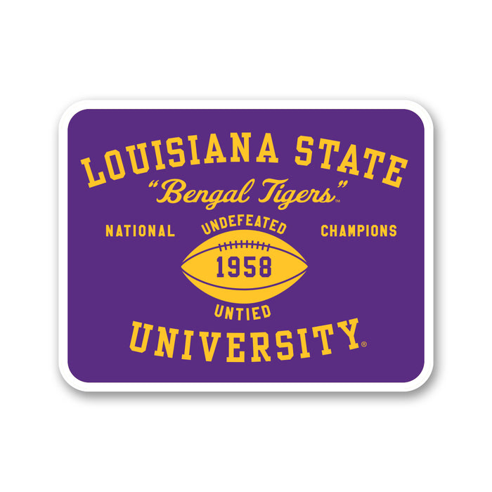 B&B Dry Goods LSU Tigers The Archives 58 Champ Premium Vinyl Decal