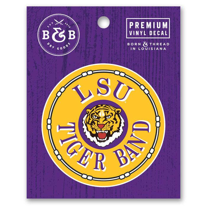 B&B Dry Goods LSU Tigers LSU Tiger Band Round Premium Vinyl Decal
