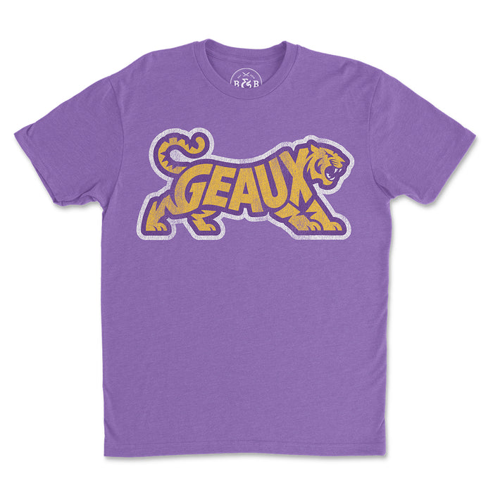 B&B Dry Goods LSU Tigers Geaux Silhouette T-Shirt - Heather Purple