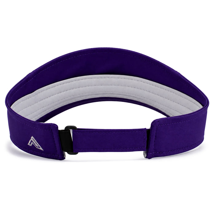 B&B Dry Goods Pacific Headwear Louisiana Script Sport Pro Performance Visor - Purple