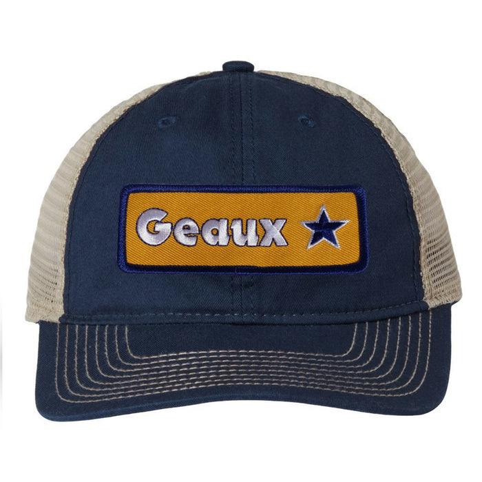 B&B Dry Goods The Game Geaux Streauxs Star Patch Mesh Trucker Hat - Navy