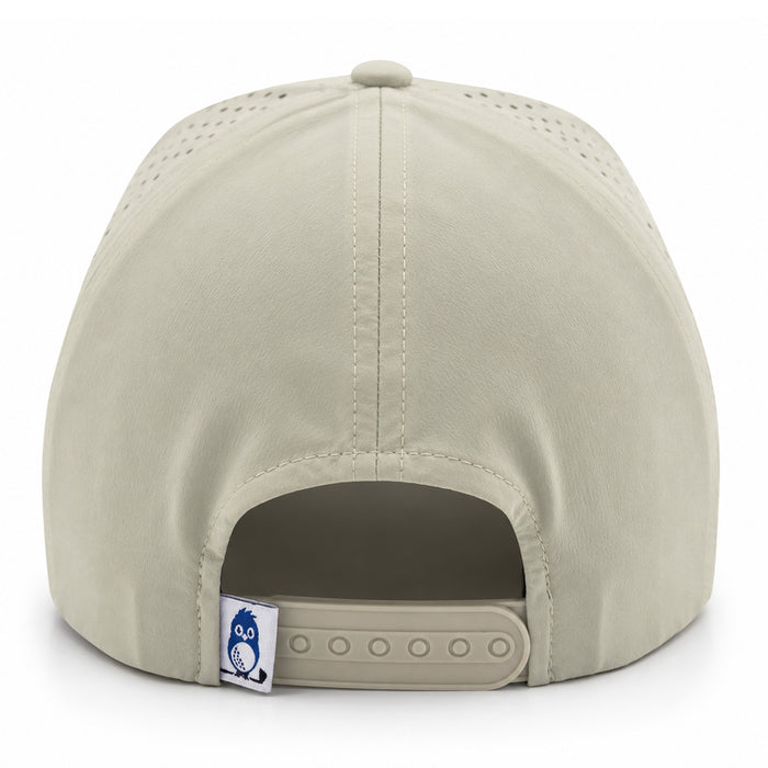 Bayou Birdie LA Helmet Perforated Performance Flat 5-Panel Hat - Khaki