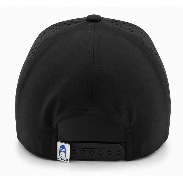 Bayou Birdie LA Helmet Perforated Performance Flat 6-Panel Hat - Black