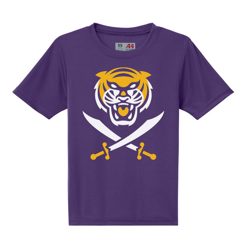 Bengals & Bandits A4 Cooling Performance Youth Short Sleeve T-Shirt - Purple