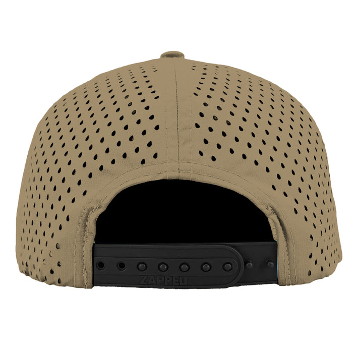 Bengals & Bandits Black and Gold Patch Blackhawk R+ Perforated Rope Hat - Khaki / Black