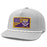 Bengals & Bandits Flag Patch Perforated Structured Flat Brim 5 Panel Rope Hat - Grey / White Rope