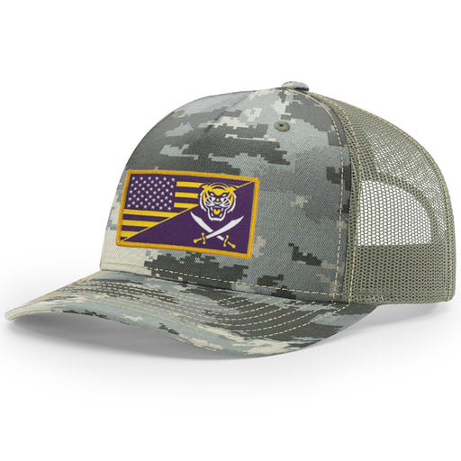 Bengals & Bandits Flag Patch Richardson 112 Trucker Snapback Hat - Digital Camo