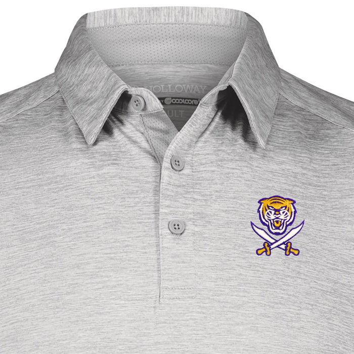 Bengals & Bandits Holloway Electrify Coolcore 4-Way Stretch Performance Polo - Grey Heather