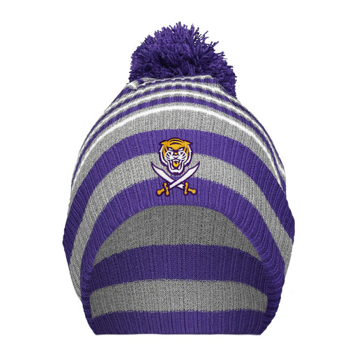 Bengals & Bandits Holloway Spirit Stripe Knit With Pom -  Purple / Grey