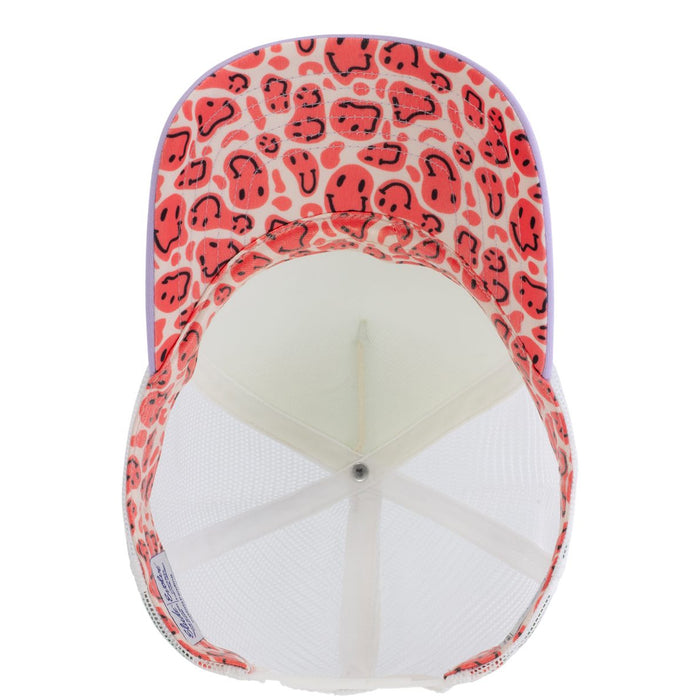 Bengals & Bandits Infinity Her Patch Rosie Women's Foam Pony Tail Trucker Hat - Ivory / Lavender