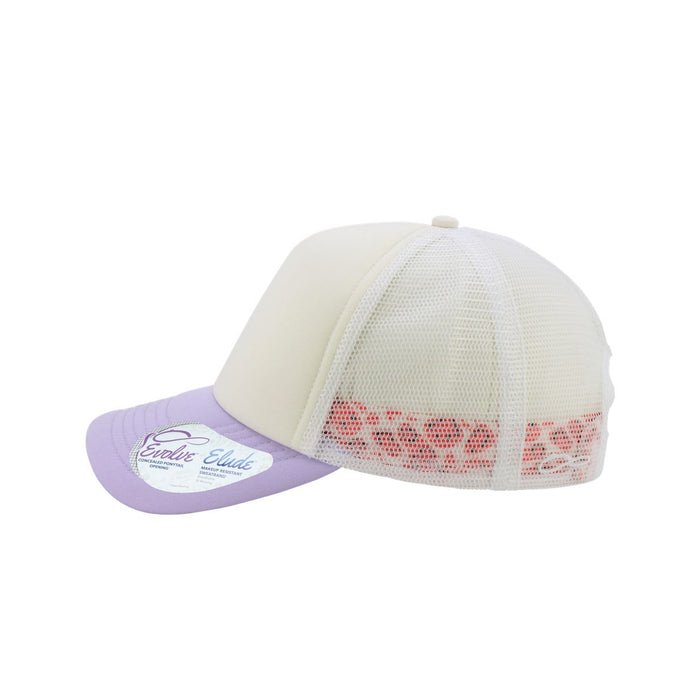 Bengals & Bandits Infinity Her Patch Rosie Women's Foam Pony Tail Trucker Hat - Ivory / Lavender