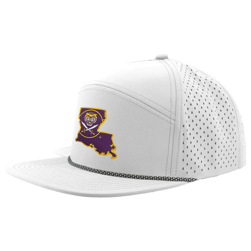 Bengals & Bandits Osprey LA Patch 7-Panel Perforated Rope Hat - White / Black Rope