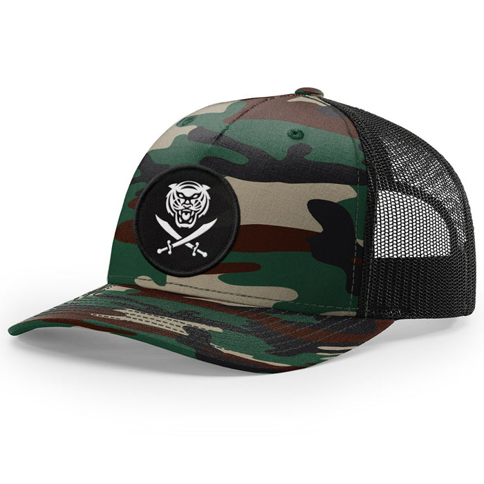 Bengals & Bandits Richardson 112 Trucker Snapback Hat - Green Camo / Black