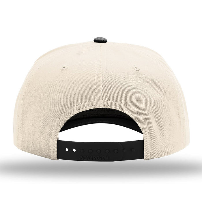 Bengals & Bandits Richardson 323FPC Modern Full Panel Five Panel Champ Two-Tone Snapback Hat - Cream / Black