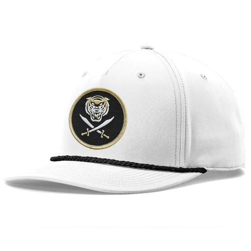 Bengals & Bandits Richardson 258 Black / Gold Round Patch Classic Rope Hat - White