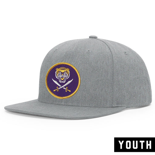 Bengals & Bandits Richardson Pinch Front Structured Youth Snapback Hat - Heather Grey