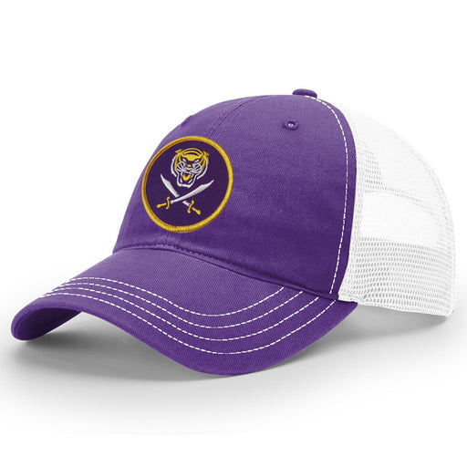 Bengals & Bandits Richardson Round Patch Mesh Trucker Hat - Purple / White