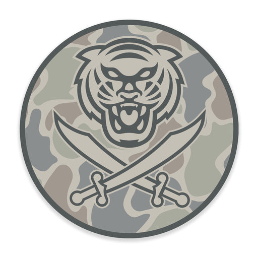 Bengals & Bandits Round Die Cut Est Decal - Duck Camo