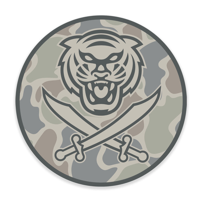 Bengals & Bandits Round Die Cut Est Decal - Duck Camo