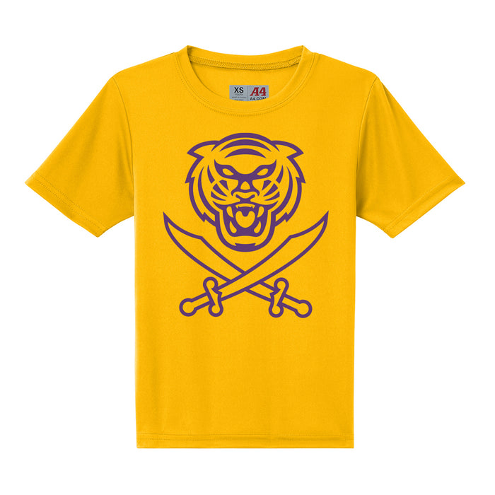 Bengals & Bandits A4 Cooling Performance Youth Short Sleeve T-Shirt - Gold