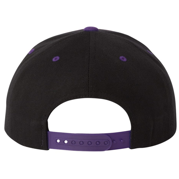 Bengals & Bandits Yupoong Wool Blend High Crown Snapback Hat - Black / Purple