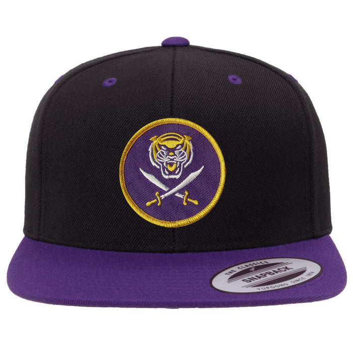 Bengals & Bandits Yupoong Wool Blend High Crown Snapback Hat - Black / Purple