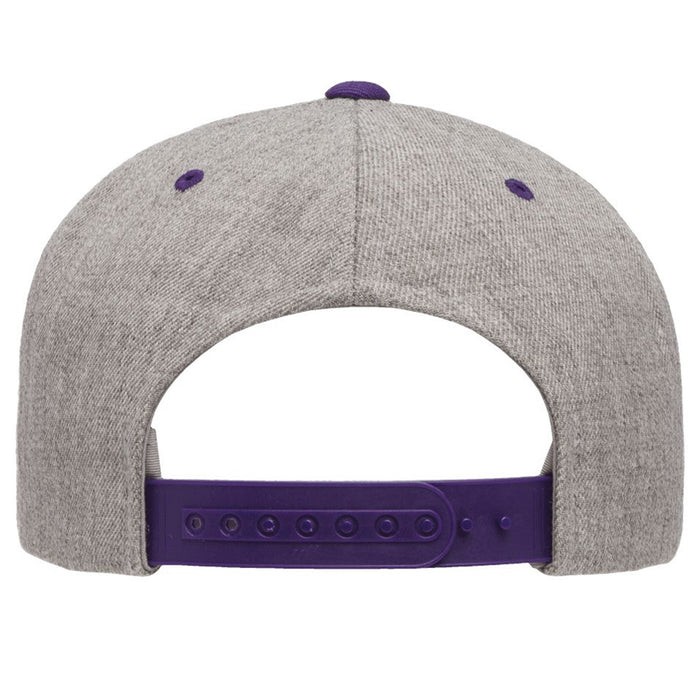 Bengals & Bandits Yupoong Wool Blend High Crown Snapback Hat - Grey / Purple