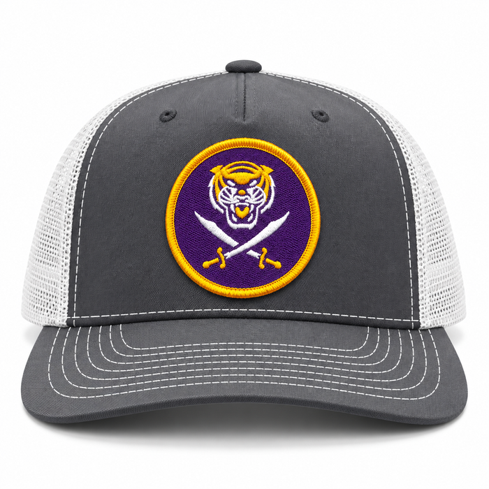 Bengals & Bandits Richardson 112 Modern Five-Panel Hi Pro Champ Trucker Snapback Hat - Charcoal / Ice Grey