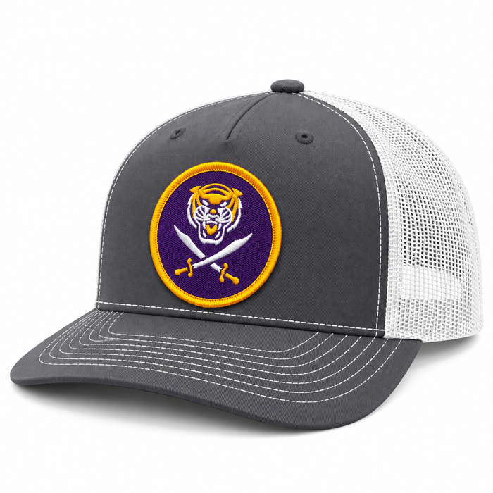 Bengals & Bandits Richardson 112 Modern Five-Panel Hi Pro Champ Trucker Snapback Hat - Charcoal / Ice Grey