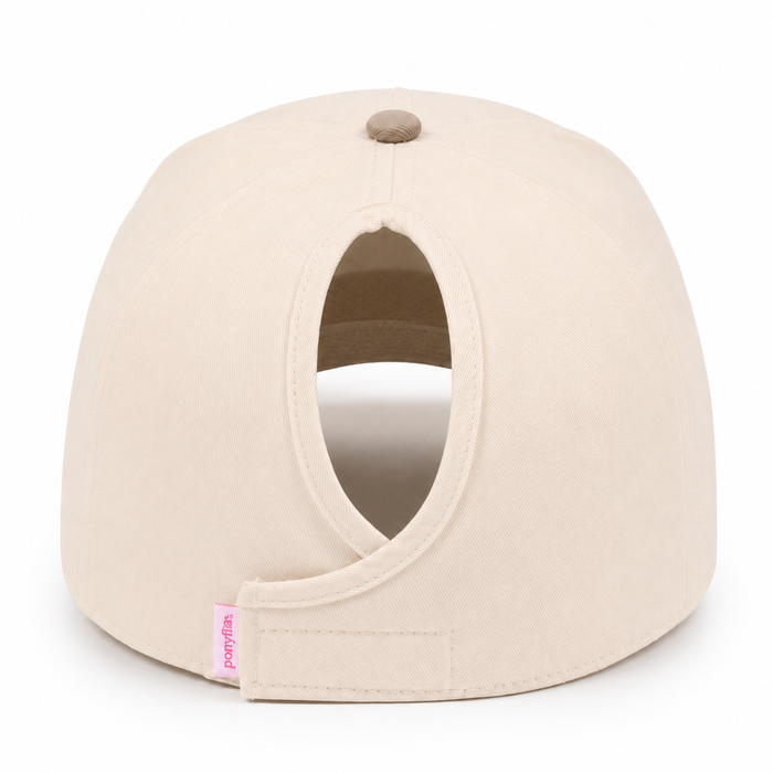 LSU Tigers Ponyflo Tailgating Club Women's Two-Tone 5-Panel Ponytail Hat - Beige