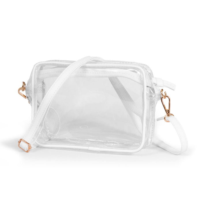 Desden Gameday Bridget Clear Purse With Vegan Leather Trim and Straps